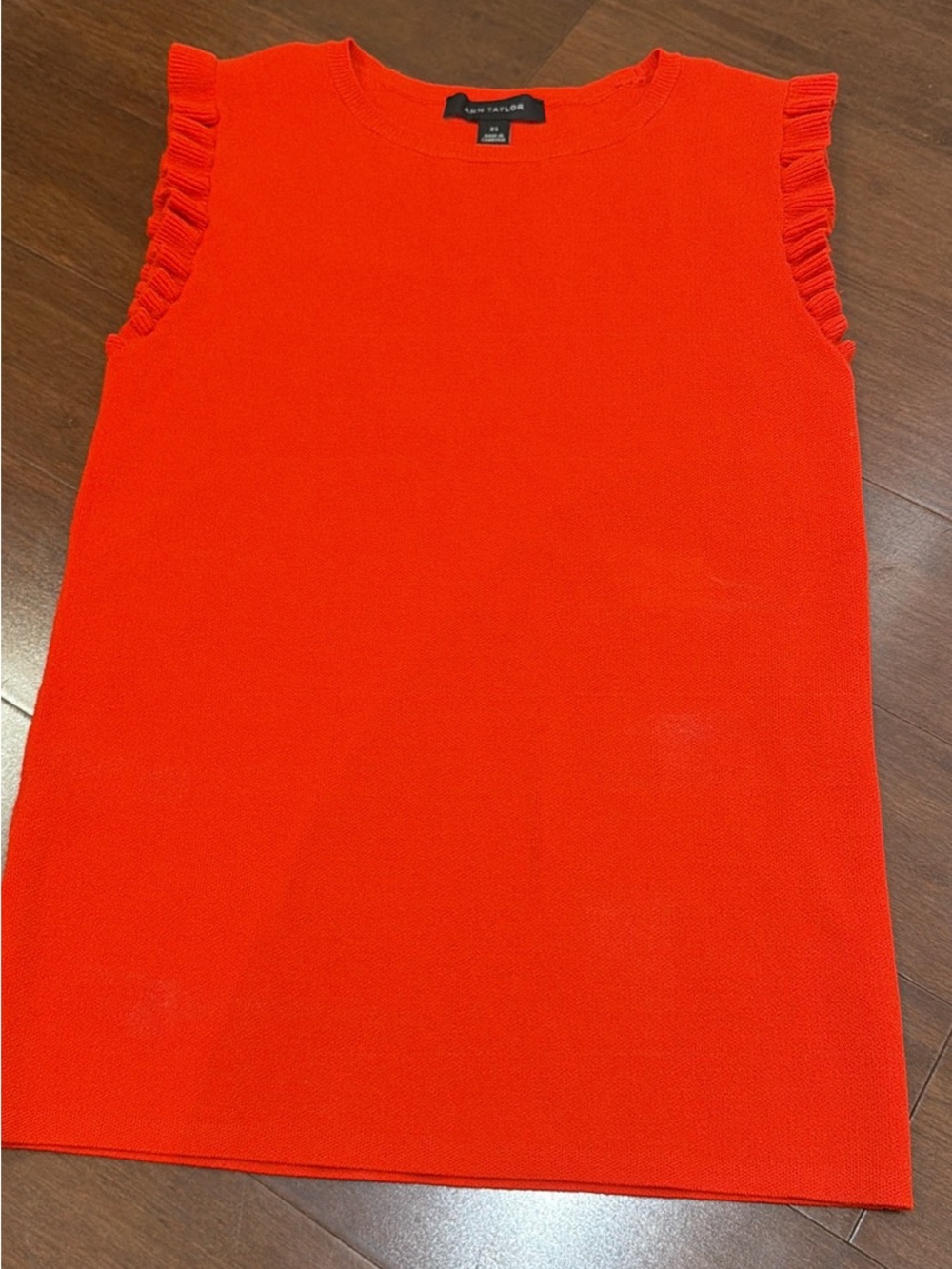 Ann Taylor Ruffle Sleeve Knit Top